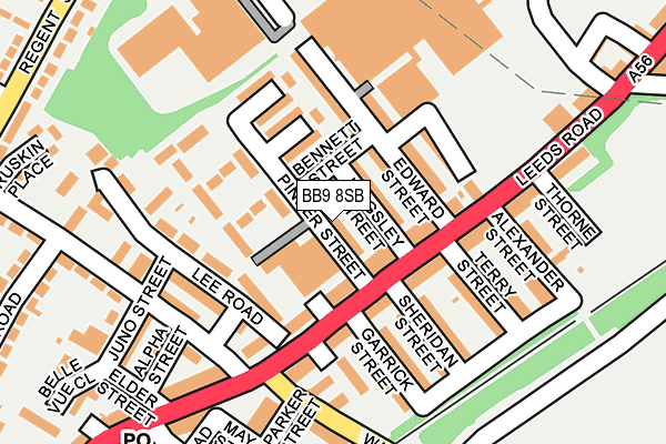 BB9 8SB map - OS OpenMap – Local (Ordnance Survey)