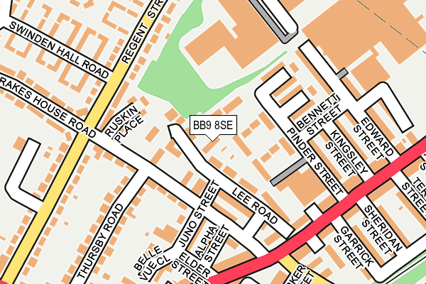 BB9 8SE map - OS OpenMap – Local (Ordnance Survey)