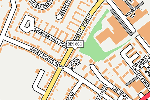 BB9 8SG map - OS OpenMap – Local (Ordnance Survey)