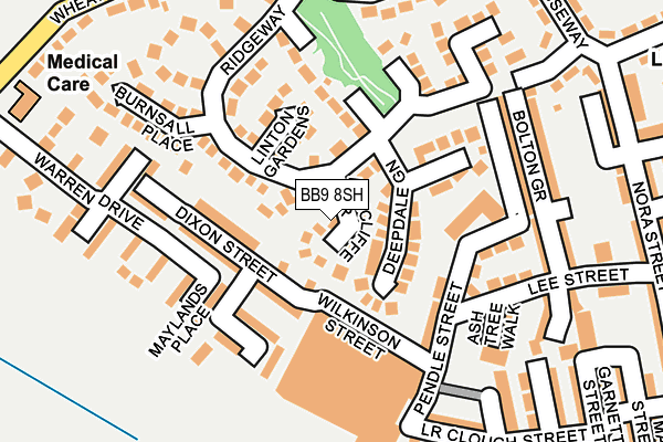 BB9 8SH map - OS OpenMap – Local (Ordnance Survey)