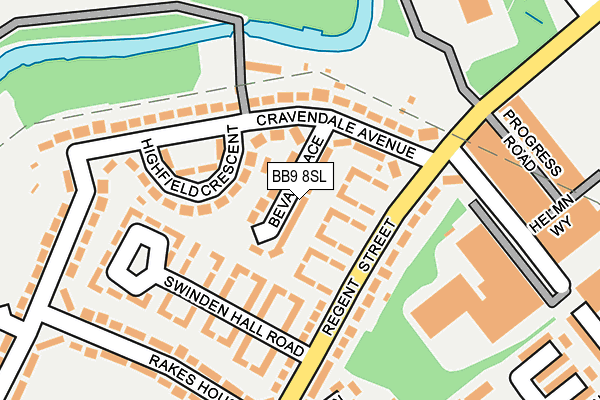 BB9 8SL map - OS OpenMap – Local (Ordnance Survey)