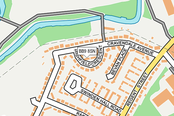 BB9 8SN map - OS OpenMap – Local (Ordnance Survey)