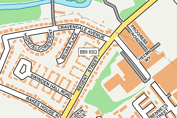 BB9 8SQ map - OS OpenMap – Local (Ordnance Survey)