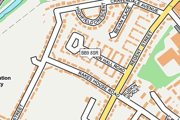 BB9 8SR map - OS OpenMap – Local (Ordnance Survey)
