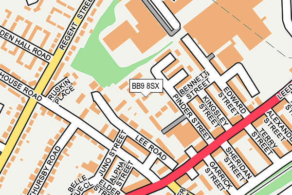 BB9 8SX map - OS OpenMap – Local (Ordnance Survey)