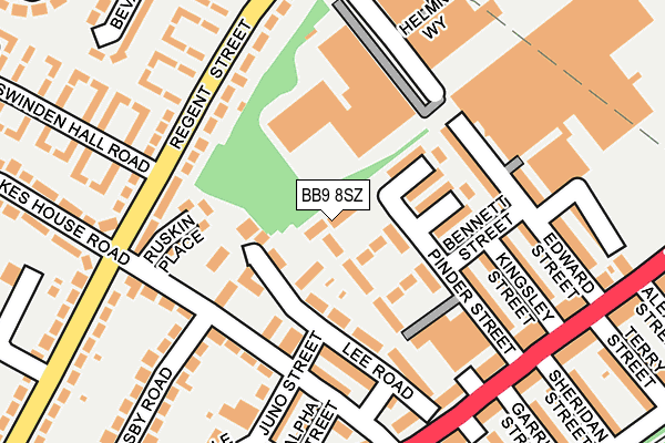 BB9 8SZ map - OS OpenMap – Local (Ordnance Survey)