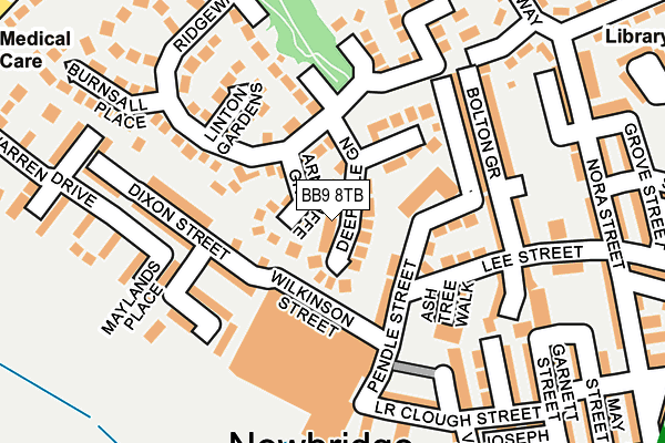 BB9 8TB map - OS OpenMap – Local (Ordnance Survey)