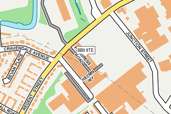 BB9 8TE map - OS OpenMap – Local (Ordnance Survey)