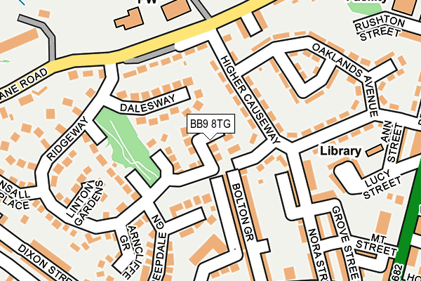 BB9 8TG map - OS OpenMap – Local (Ordnance Survey)