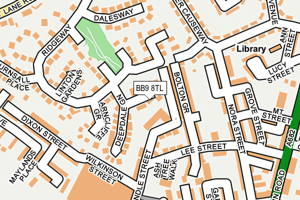 BB9 8TL map - OS OpenMap – Local (Ordnance Survey)