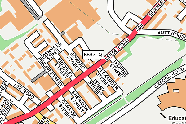 BB9 8TQ map - OS OpenMap – Local (Ordnance Survey)