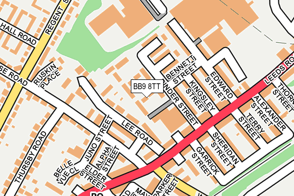 BB9 8TT map - OS OpenMap – Local (Ordnance Survey)