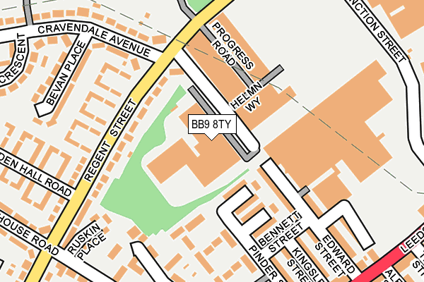 BB9 8TY map - OS OpenMap – Local (Ordnance Survey)