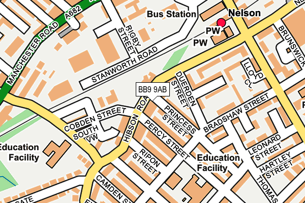 BB9 9AB map - OS OpenMap – Local (Ordnance Survey)