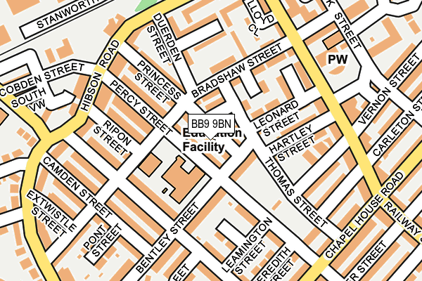 BB9 9BN map - OS OpenMap – Local (Ordnance Survey)