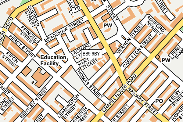 BB9 9BY map - OS OpenMap – Local (Ordnance Survey)