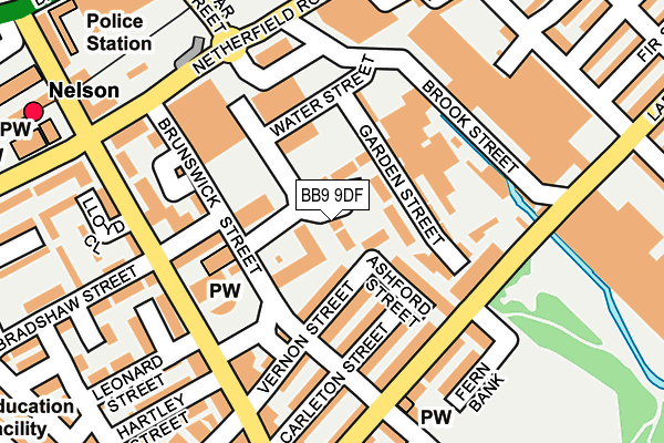 BB9 9DF map - OS OpenMap – Local (Ordnance Survey)