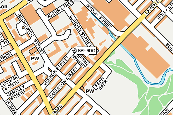 BB9 9DG map - OS OpenMap – Local (Ordnance Survey)