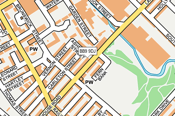 BB9 9DJ map - OS OpenMap – Local (Ordnance Survey)