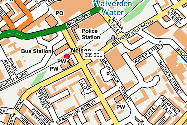 BB9 9DU map - OS OpenMap – Local (Ordnance Survey)