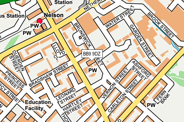 BB9 9DZ map - OS OpenMap – Local (Ordnance Survey)