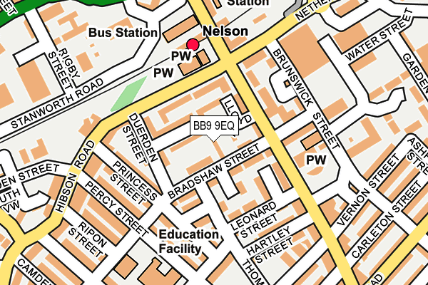 BB9 9EQ map - OS OpenMap – Local (Ordnance Survey)