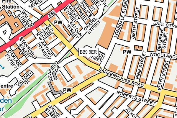 BB9 9ER map - OS OpenMap – Local (Ordnance Survey)