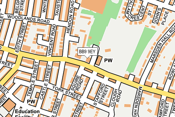 BB9 9EY map - OS OpenMap – Local (Ordnance Survey)