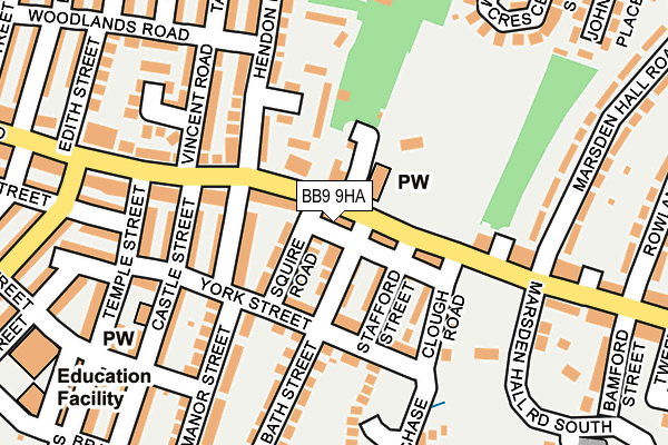 BB9 9HA map - OS OpenMap – Local (Ordnance Survey)