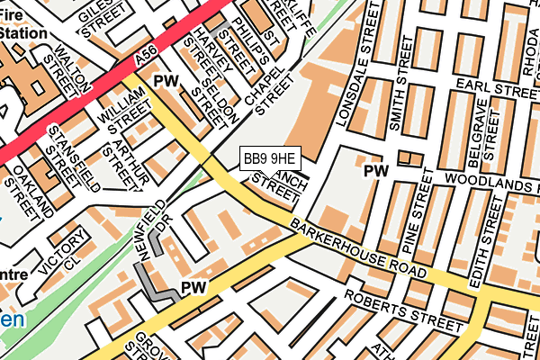 BB9 9HE map - OS OpenMap – Local (Ordnance Survey)