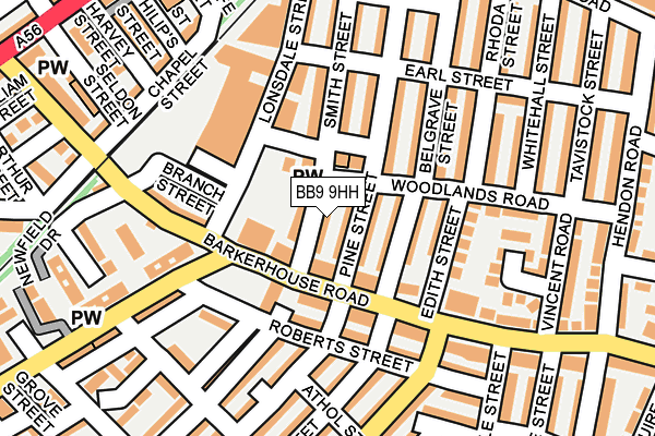 BB9 9HH map - OS OpenMap – Local (Ordnance Survey)