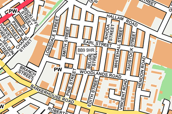 BB9 9HR map - OS OpenMap – Local (Ordnance Survey)