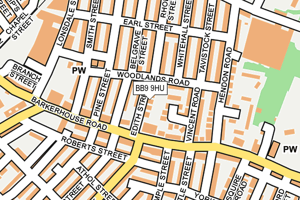 BB9 9HU map - OS OpenMap – Local (Ordnance Survey)