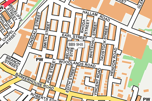 BB9 9HX map - OS OpenMap – Local (Ordnance Survey)