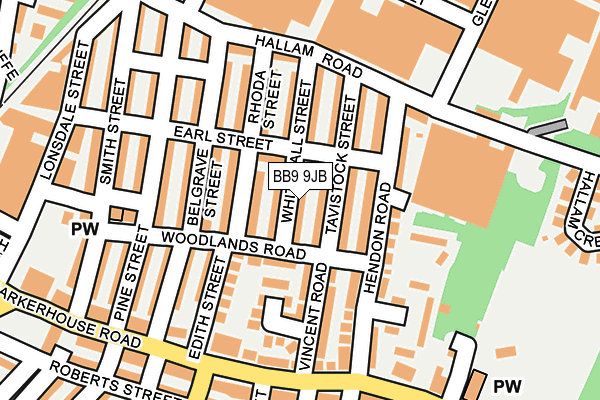 BB9 9JB map - OS OpenMap – Local (Ordnance Survey)