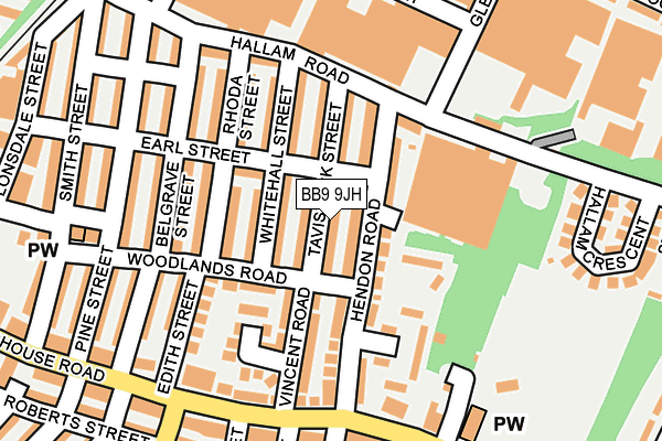 BB9 9JH map - OS OpenMap – Local (Ordnance Survey)