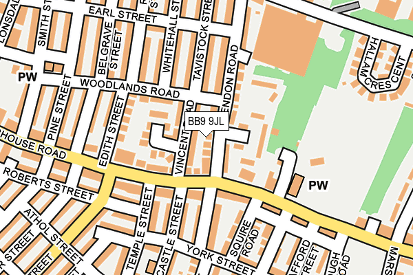 BB9 9JL map - OS OpenMap – Local (Ordnance Survey)