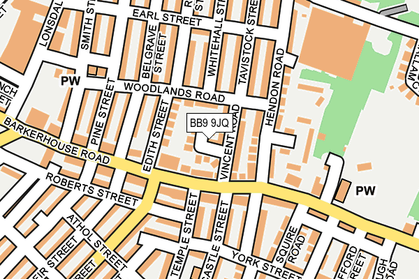 BB9 9JQ map - OS OpenMap – Local (Ordnance Survey)
