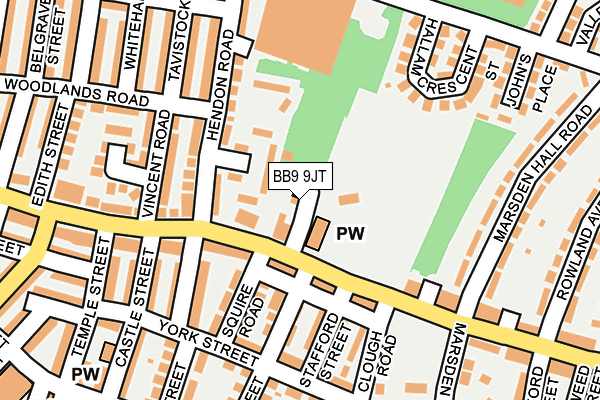 BB9 9JT map - OS OpenMap – Local (Ordnance Survey)
