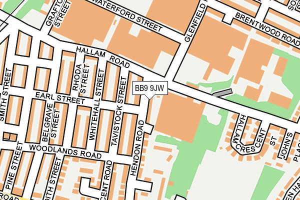BB9 9JW map - OS OpenMap – Local (Ordnance Survey)