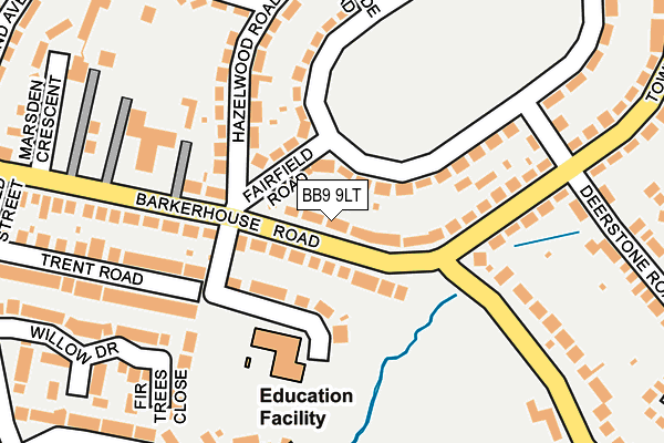 BB9 9LT map - OS OpenMap – Local (Ordnance Survey)