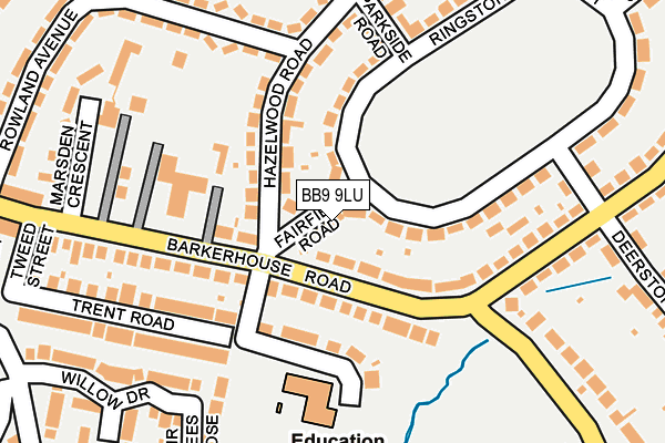 BB9 9LU map - OS OpenMap – Local (Ordnance Survey)