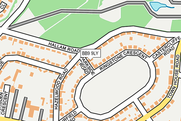 BB9 9LY map - OS OpenMap – Local (Ordnance Survey)