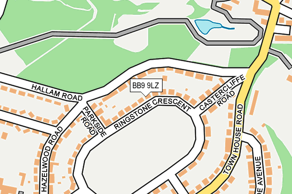 BB9 9LZ map - OS OpenMap – Local (Ordnance Survey)