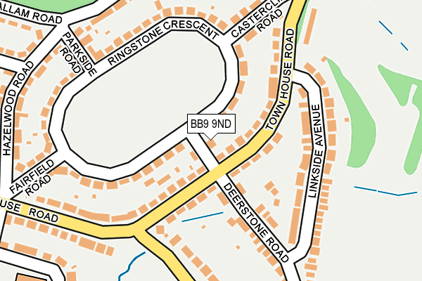BB9 9ND map - OS OpenMap – Local (Ordnance Survey)