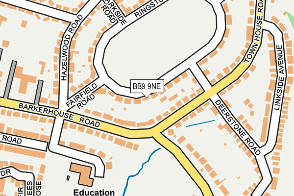 BB9 9NE map - OS OpenMap – Local (Ordnance Survey)