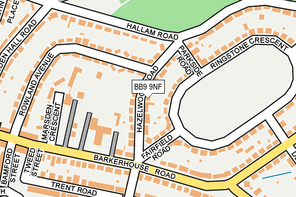 BB9 9NF map - OS OpenMap – Local (Ordnance Survey)