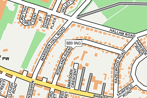 BB9 9NG map - OS OpenMap – Local (Ordnance Survey)