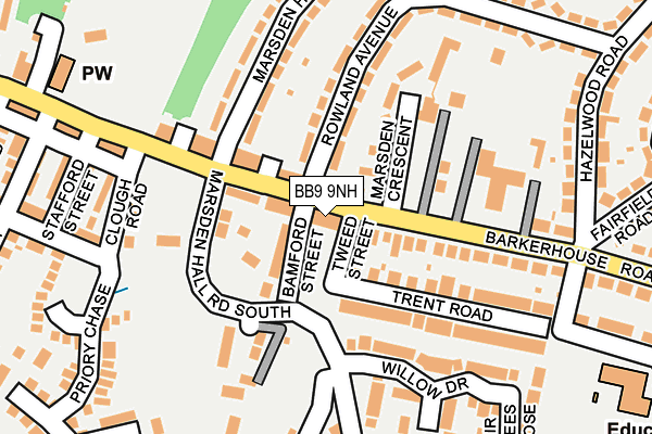 BB9 9NH map - OS OpenMap – Local (Ordnance Survey)