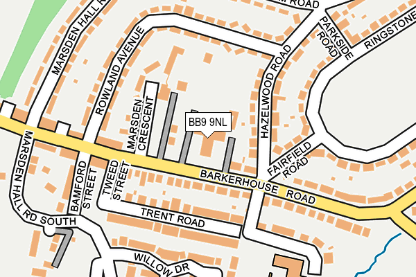 BB9 9NL map - OS OpenMap – Local (Ordnance Survey)